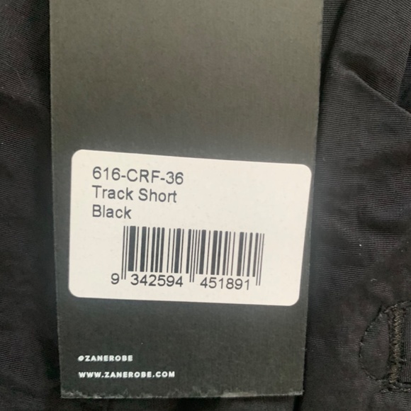 Zanerobe Track Shorts - Black Sz: 36. - Picture 7 of 7